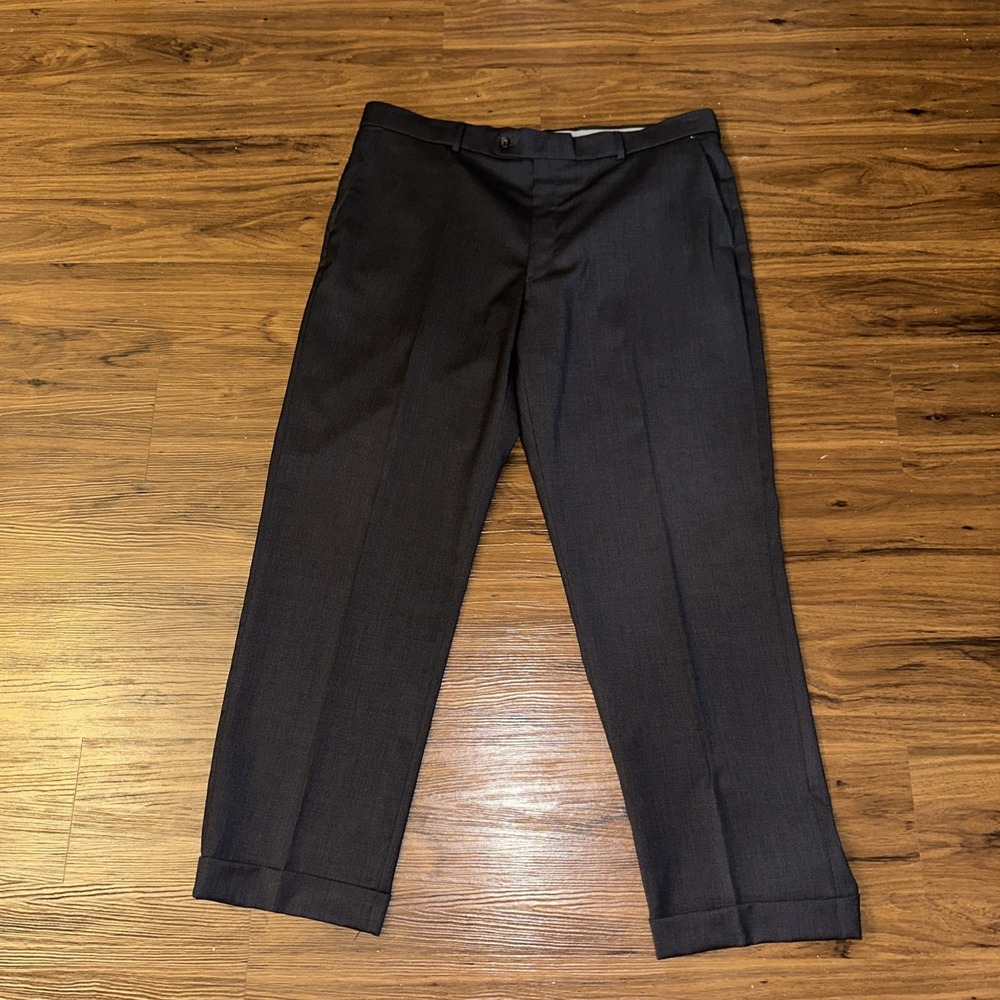 Ballin Dress Mens Pants Super 120s Gabardine 38x29 Wool Comfort-EZE Black